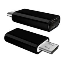Εικόνα της Adapter Powertech Micro USB Male to USB-C Female Black CAB-UC020