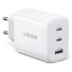 Εικόνα της Φορτιστής Ugreen CD275 2x USB-C & 1x USB-A 65W White 90496B