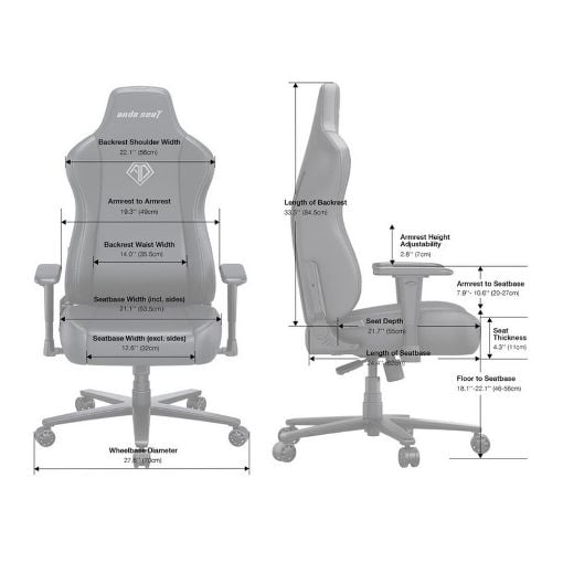 Εικόνα της Gaming Chair Anda Seat Novis Ultra XL PVC Elegant Black AD23-XL-01-B-PV-B02