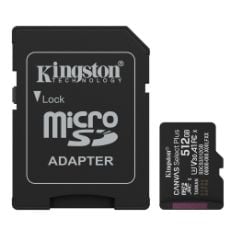 Εικόνα της Κάρτα Μνήμης MicroSDXC Kingston Canvas Select Plus 512GB Class 10 UHS-I U3 + SD Adapter SDCS3/512GB