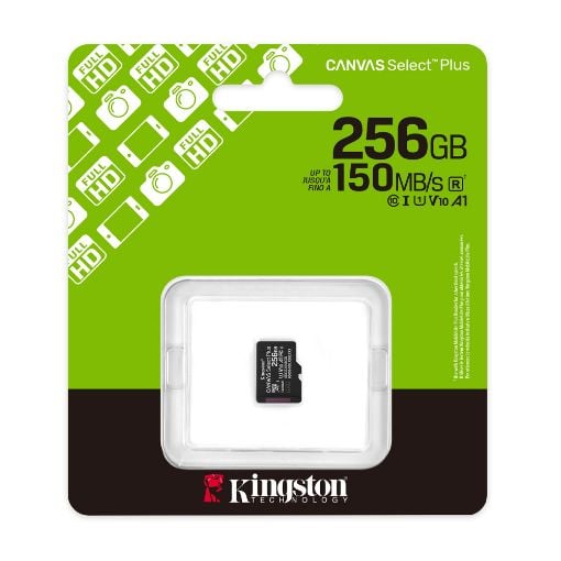 Εικόνα της Κάρτα Μνήμης MicroSDXC Kingston Canvas Select Plus 256GB Class 10 UHS-I U1 + SD Adapter SDCS3/256GB