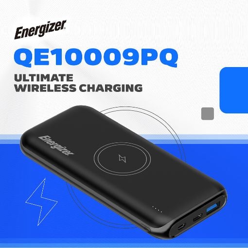 Εικόνα της Power Bank Energizer Ultimate Wireless Charging USB-C/USB-A 10000mAh 20W Black QE10009PQ
