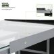 Εικόνα της Γραφείο Lamtech Crystal Drafting με 2 Συρτάρια 104x60x80cm Silver LAM980367