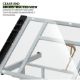 Εικόνα της Γραφείο Lamtech Crystal Drafting με 2 Συρτάρια 104x60x80cm Silver LAM980367