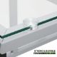 Εικόνα της Γραφείο Lamtech Crystal Drafting με 2 Συρτάρια 104x60x80cm Silver LAM980367