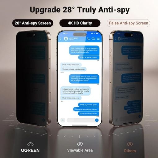 Εικόνα της Tempered Glass Ugreen Privacy SP651 for iPhone 16 Pro 45975
