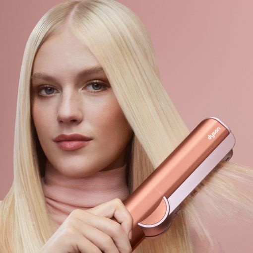 Εικόνα της Ισιωτικό Ψαλίδι Μαλλιών Dyson Airstrait HT01 Amber Silk/Pink Champagne Gift Pack 143343-01