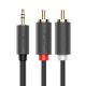 Εικόνα της Καλώδιο Ugreen AV102 2x RCA Male to 3.5mm Mini Jack Male 3m Black 10512