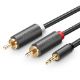 Εικόνα της Καλώδιο Ugreen AV102 2x RCA Male to 3.5mm Mini Jack Male 3m Black 10512