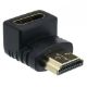 Εικόνα της Adapter Powertech HDMI Female to HDMI Male Angled Black CAB-H034