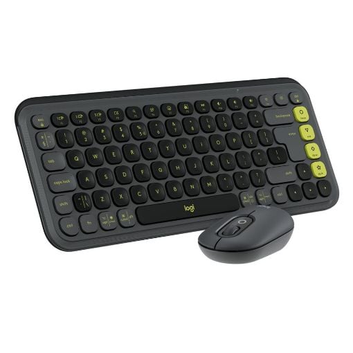 Εικόνα της Πληκτρολόγιο-Ποντίκι Logitech Pop Icon Combo Bluetooth Graphite/Green 920-013140