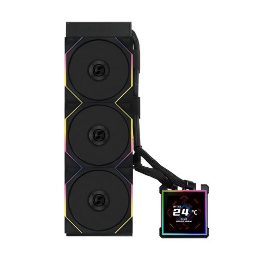 Εικόνα της Lian Li Hydroshift II LCD-S 360TL RGB Fans Black G89.GHS2LCDS36TB.00