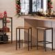 Εικόνα της Vasagle Σετ Μεταλλικά Σκαμπό Bar 40 x 30 x 65 cm 2τμχ Brown/Black LBC65X