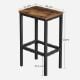Εικόνα της Vasagle Σετ Μεταλλικά Σκαμπό Bar 40 x 30 x 65 cm 2τμχ Brown/Black LBC65X