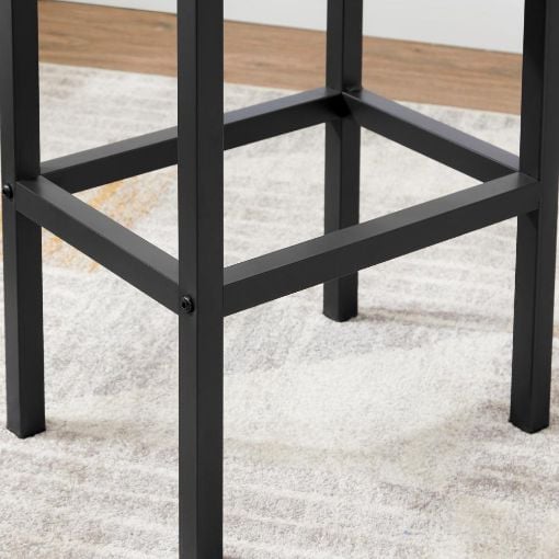 Εικόνα της Vasagle Σετ Μεταλλικά Σκαμπό Bar 40 x 30 x 65 cm 2τμχ Brown/Black LBC65X