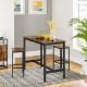 Εικόνα της Vasagle Σετ Μεταλλικά Σκαμπό Bar 40 x 30 x 65 cm 2τμχ Brown/Black LBC65X
