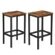 Εικόνα της Vasagle Σετ Μεταλλικά Σκαμπό Bar 40 x 30 x 65 cm 2τμχ Brown/Black LBC65X