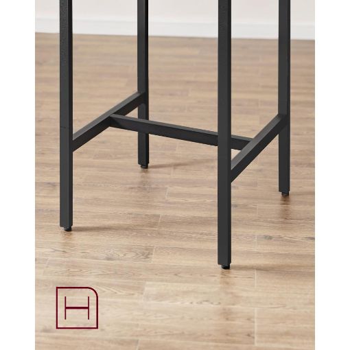 Εικόνα της Vasagle Σετ Τραπέζι Μπαρ & Σκαμπό 60 x 60 x 90 cm 3τμχ Brown/Black LBT017B01