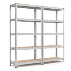 Εικόνα της Songmics Σετ Ραφιέρες Dexion με 5 Ράφια 180 x 90 x 40 cm White 2τμχ GLR040E02