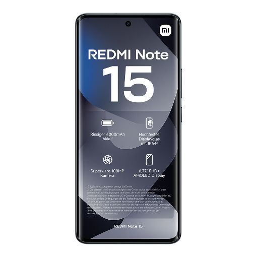Εικόνα της Smartphone Xiaomi Redmi Note 15 4G NFC Dual Sim 8GB 256GB Black MZB0M89EU