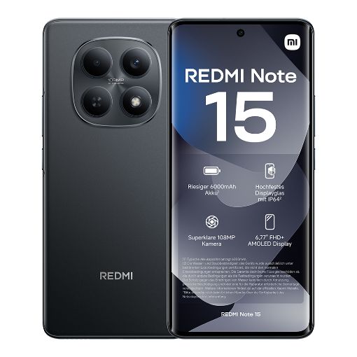Εικόνα της Smartphone Xiaomi Redmi Note 15 4G NFC Dual Sim 8GB 256GB Black MZB0M89EU