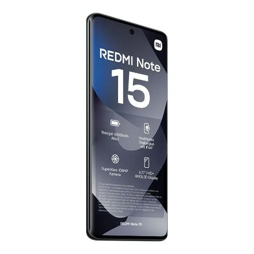 Εικόνα της Smartphone Xiaomi Redmi Note 15 4G NFC Dual Sim 6GB 128GB Black MZB0M8GEU