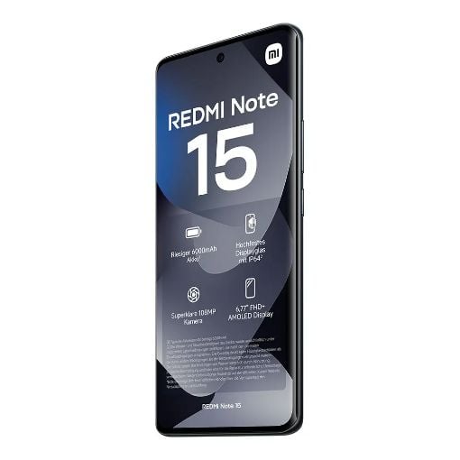 Εικόνα της Smartphone Xiaomi Redmi Note 15 4G NFC Dual Sim 6GB 128GB Black MZB0M8GEU