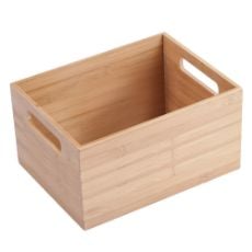 Εικόνα της Κουτί Οργάνωσης Estia Bamboo Essentials Στοιβαζόμενο με Λαβές 26x18,5x16,5cm 02-31435