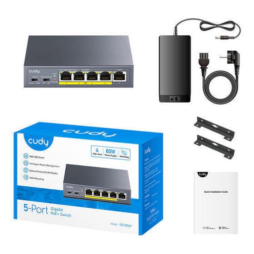 Εικόνα της Switch Cudy GS105P v1.0 5-Port Gigabit PoE+