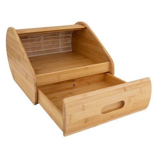 Εικόνα της Ψωμιέρα 5Five Ξύλινη με Καπάκι 30.4x33x21.6cm Μπεζ 209236