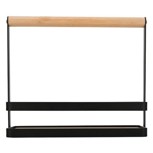 Εικόνα της Θήκη Οργάνωσης με Χερούλι Estia Bamboo Essentials 24x10.5x21.3cm Μαύρη 01-28343