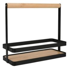 Εικόνα της Θήκη Οργάνωσης με Χερούλι Estia Bamboo Essentials 24x10.5x21.3cm Μαύρη 01-28343