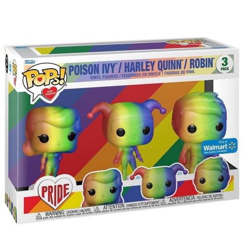Εικόνα της Funko Pops! With Purpose: DC Pride – Heroes 3-Pack (Poison Ivy, Harley Quinn, Robin) Special Edition