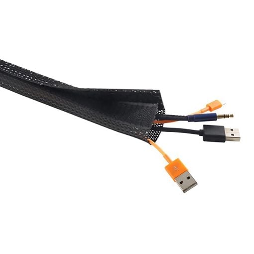 Εικόνα της Brateck VS-85 Κάλυμμα Καλωδίων Flex Wrap με Velcro 1m Black
