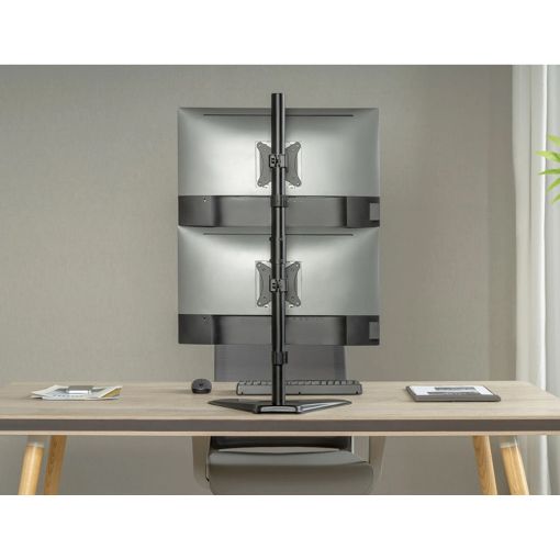 Εικόνα της Dual Monitor Arm Brateck 17-32" με Θέση για Smartphone Black LDT66-T02V