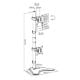 Εικόνα της Dual Monitor Arm Brateck 17-32" με Θέση για Smartphone Black LDT66-T02V