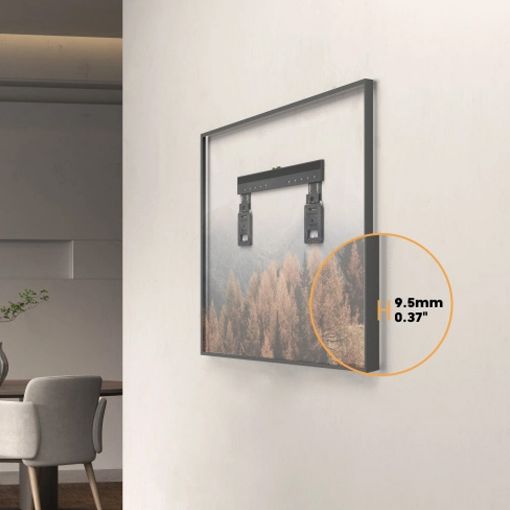 Εικόνα της Επιτοίχια Βάση Τηλεόρασης Brateck Ultra Slim Micro-Gap 43-100" Black LED-1948