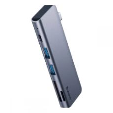 Εικόνα της USB Hub Baseus 5-in-1 USB-C to 2xUSB-A 3.0 & DisplayPort Grey CAHUN-K0G