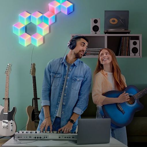 Εικόνα της Govee Glide Hexagon Pro LED Light Panels RGBIC WiFi/Bluetooth H6066