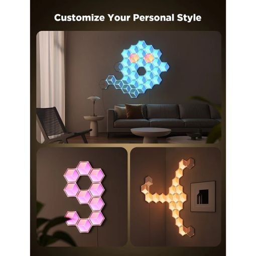 Εικόνα της Govee Glide Hexagon Light Panels Ultra RGBIC Wi-Fi/Bluetooth 7τμχ H606A