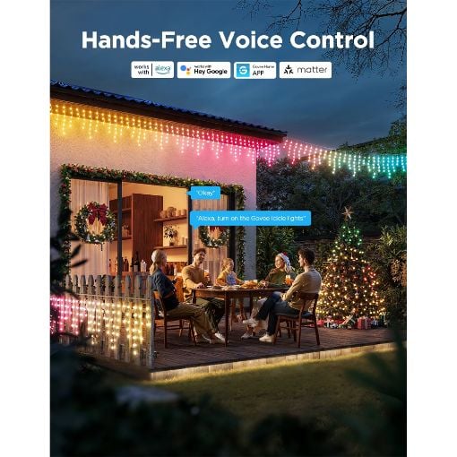 Εικόνα της Govee Icicle Lights RGBIC Wi-Fi/Bluetooth 10m H80D1