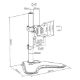 Εικόνα της Monitor Desk Stand Brateck 17-32" με Θέση για Smartphone Black LDT66-T01