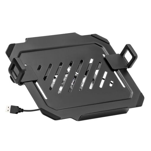 Εικόνα της Laptop Holder Brateck έως 17" για Monitor Arms VESA 75x75/100x100 με RGB και Ανεμιστήρα Matte Black NBH-8GL