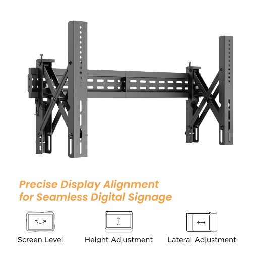 Εικόνα της Επιτοίχια Βάση Τηλεόρασης Brateck Full Service Video Wall Mount 37-70" Black LVW02E-48T