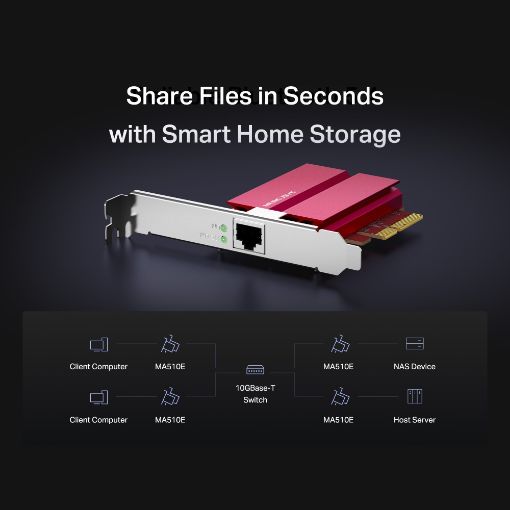 Εικόνα της Network Adapter Mercusys MA510E 10 Gigabit PCle