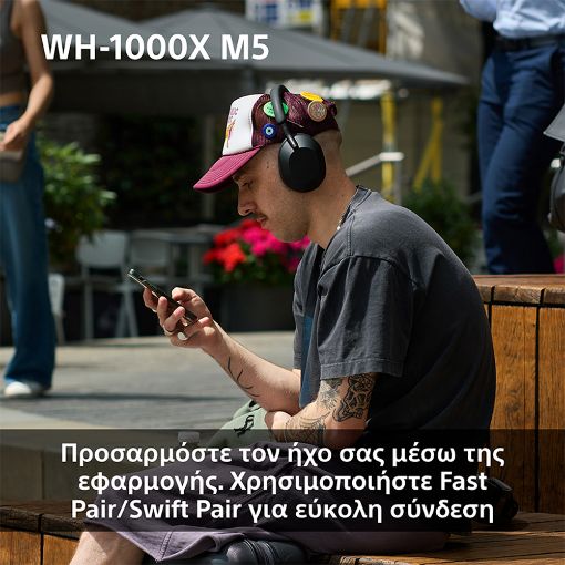 Εικόνα της Headphones Sony Noise Cancelling Bluetooth Black WH1000XM5P.CE7