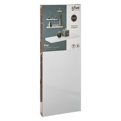 Εικόνα της Ράφι Τοίχου 5Five 60x23,5x3,8cm Λευκό 138953B