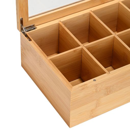 Εικόνα της Κουτί Αποθήκευσης Estia Bamboo Essentials 8 Θήκες με Καπάκι 31x19x9cm 01-27025