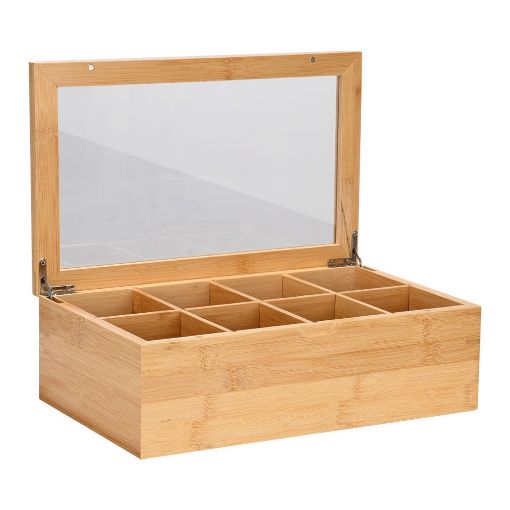 Εικόνα της Κουτί Αποθήκευσης Estia Bamboo Essentials 8 Θήκες με Καπάκι 31x19x9cm 01-27025