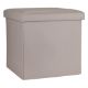 Εικόνα της Σκαμπό Estia Cube Leather με Αποθηκευτικό Χώρο Taupe 03-35907
